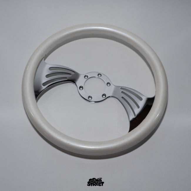 350mm JUNIS White Steering Wheel